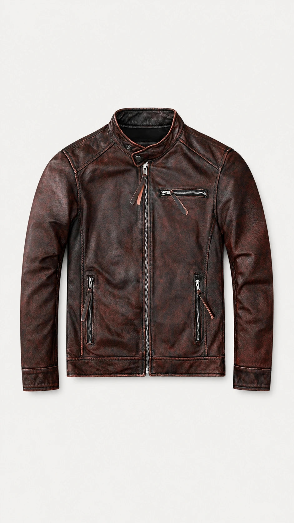 Oxblood Café Racer Jacket